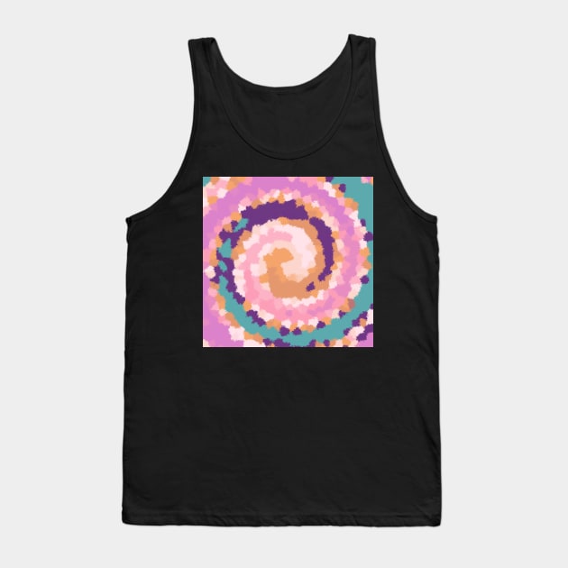 Diamond Pattern of Blue, Purple, Orange and Pink Tank Top by Peaceful Space AS